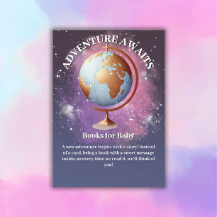Dromerige Waterverf Adventure wacht op Baby shower Informatiekaartje
