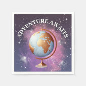 Dromerige Waterverf Adventure wacht op Baby shower Servet (Voorkant)