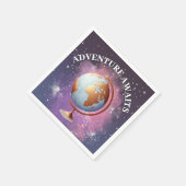 Dromerige Waterverf Adventure wacht op Baby shower Servet (Hoek)