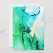 *~* Dromerige Waterverf Aqua Beach Trendy Modern Kaart (Achterkant)