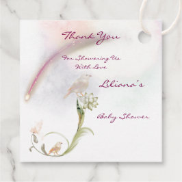 Dromerige Waterverf Baby Geboorte gunst tag Bedankjes Labels