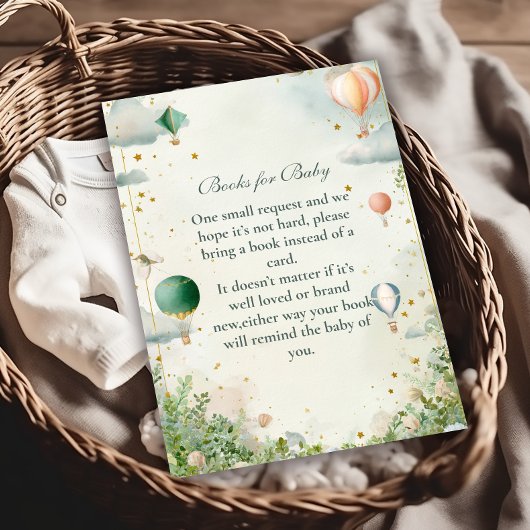 Dromerige Waterverf Ballonboeken voor Baby Informatiekaartje