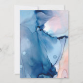 ** Dromerige Waterverf Blues Pinks Trendy Modern Kaart (Achterkant)