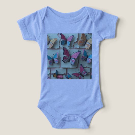 Dromerige Waterverf Butterfly T-Shirt voor Baby (Design voorkant)