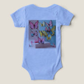 Dromerige Waterverf Butterfly T-Shirt voor Baby (Design achterkant)