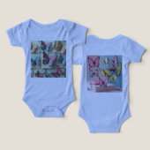 Dromerige Waterverf Butterfly T-Shirt voor Baby (Ontwerp Voorkant & Achterkant)
