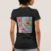 Dromerige Waterverf Butterfly T-Shirt voor Vrouwen (Achterkant)