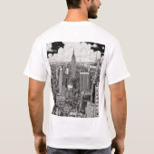 Dromerige Waterverf Cityscape T-shirt (Achterkant)