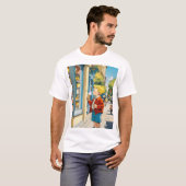 Dromerige Waterverf Cityscape T-shirt (Voorkant volledig)