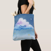 Dromerige Waterverf Cloud9 Pastel Hemel Tote Tas (Dichtbij)