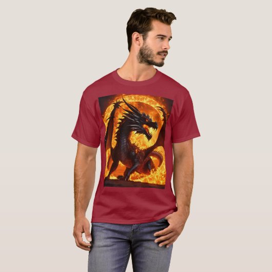 Dromerige Waterverf Dragon T-shirt (Voorkant volledig)