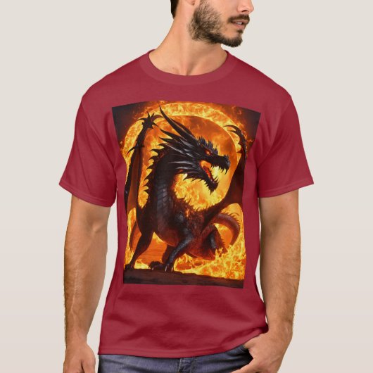 Dromerige Waterverf Dragon T-shirt (Voorkant)