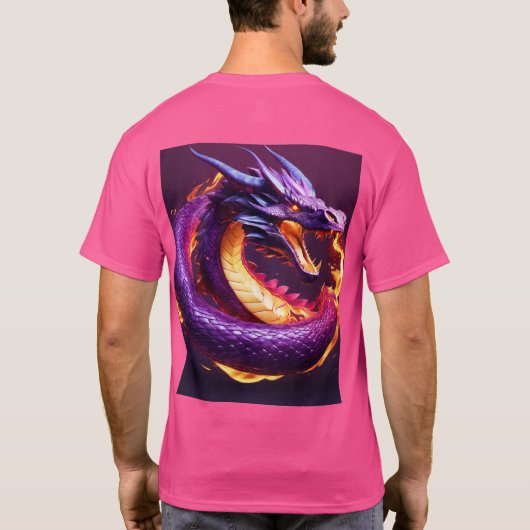 Dromerige Waterverf Dragon T-shirt (Achterkant)