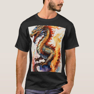 Dromerige Waterverf Dragon T-shirt