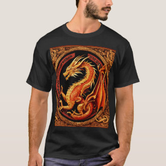 "Dromerige Waterverf Dragon T-Shirt Design"