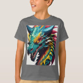 Dromerige Waterverf Dragon T-shirt ontwerp (Voorkant)