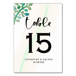 Dromerige Waterverf Elegant Greenery Wedding Kaart