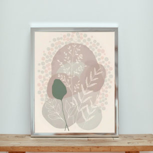 Dromerige Waterverf Flowers - Moderne botanische k Foto Afdruk