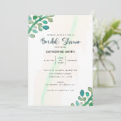 Dromerige Waterverf Greenery Vrijgezellenfeest Kaart (Staand voorkant)