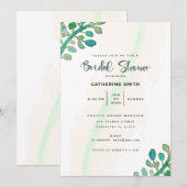 Dromerige Waterverf Greenery Vrijgezellenfeest Kaart (Voorkant / Achterkant)