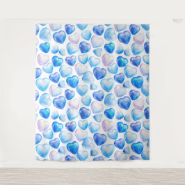 "Dromerige Waterverf Hart Wand Tapijt – Groot" Wandkleed