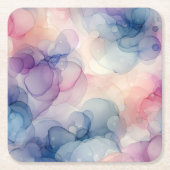 Dromerige Waterverf inkt kunst Kartonnen Onderzetters (Voorkant)