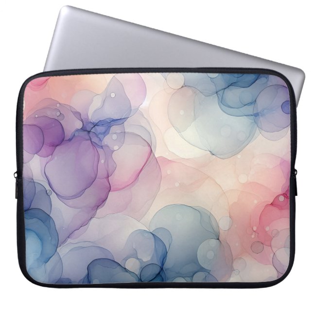 Dromerige Waterverf inkt kunst Laptop Sleeve (Voorkant)