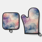 Dromerige Waterverf inkt kunst Ovenwant & Pannenlap Set (Voorkant)