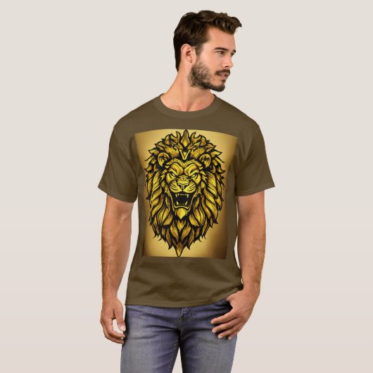 Dromerige Waterverf Lion T-Shirt Design (Voorkant volledig)
