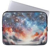 Dromerige Waterverf Night Sky Laptop Hoesje Laptop Sleeve (Voorkant)