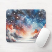 Dromerige Waterverf Night Sky Muismat (Met muis)