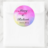 Dromerige Waterverf Ronde Sticker (Tas)