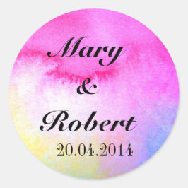 Dromerige Waterverf Ronde Sticker