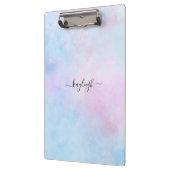 Dromerige waterverf roze blauw turquoise klembord (Links)