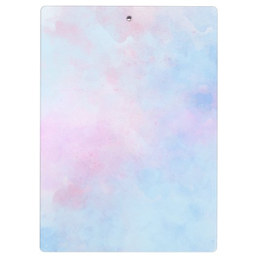 Dromerige waterverf roze blauw turquoise klembord (Achterkant)