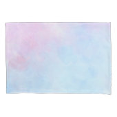 Dromerige waterverf roze blauw turquoise kussensloop (Voorkant-Links)