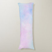 Dromerige waterverf roze blauw turquoise lichaamskussen (Voorkant Verticaal)