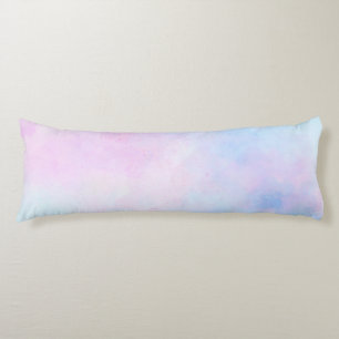 Dromerige waterverf roze blauw turquoise lichaamskussen