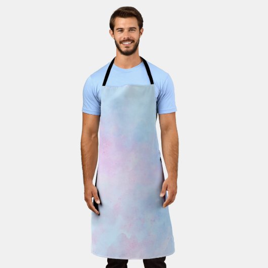 Dromerige waterverf roze blauw turquoise schort (Gedragen)