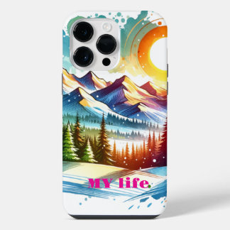Dromerige Waterverf Sunset, iPhone / iPad case 14 Pro Max Hoesje