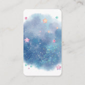 Dromerige Waterverf Twinkle Little Star Baby showe Informatiekaartje (Achterkant)