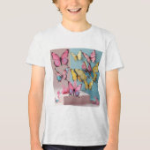 Dromerige waterverf vlinder T-shirt voor kinderen (Voorkant)