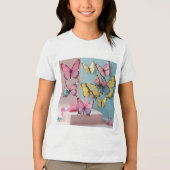 Dromerige waterverf vlinder T-shirt voor kinderen (Voorkant)