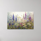 Dromerige waterverf wilde bloemen canvas afdruk (Voorkant)