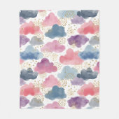 Dromerige waterverf wolken fleece deken (Voorkant)