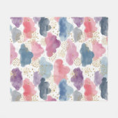 Dromerige waterverf wolken fleece deken (Voorkant (Horizontaal))