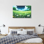 Dromerige Weide Lucht Canvasprint Canvas Afdruk (Insitu (Slaapkamer))
