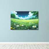 Dromerige Weide Lucht Canvasprint Canvas Afdruk (Insitu (Houten vloer))