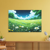 Dromerige Weide Lucht Canvasprint Canvas Afdruk (Insitu (Woonkamer))