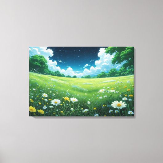 Dromerige Weide Lucht Canvasprint Canvas Afdruk (Voorkant)